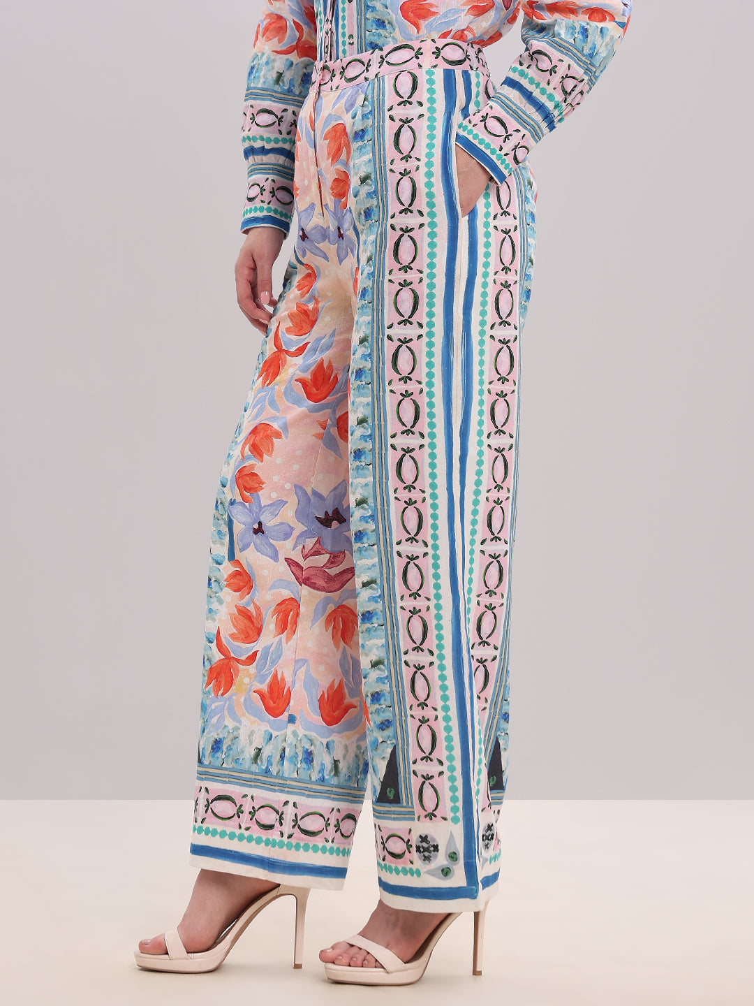 Multi-Colour Printed Pants