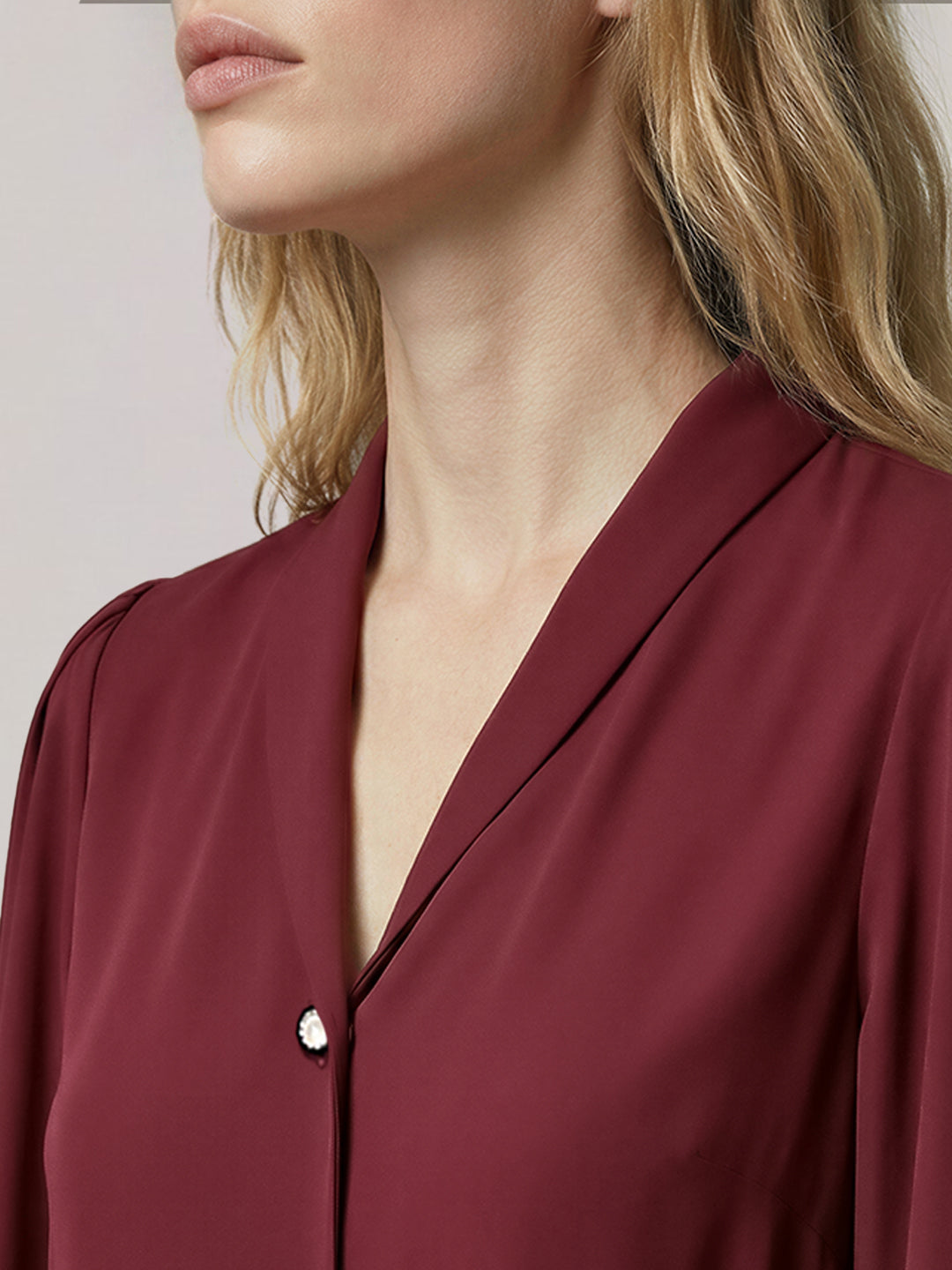 Shawl Collar Full Sleeves Top