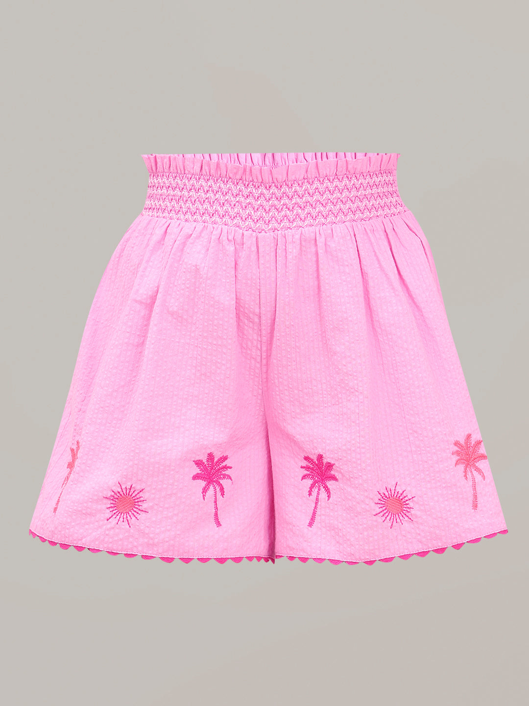 GIRL Pink Embroidered Shorts