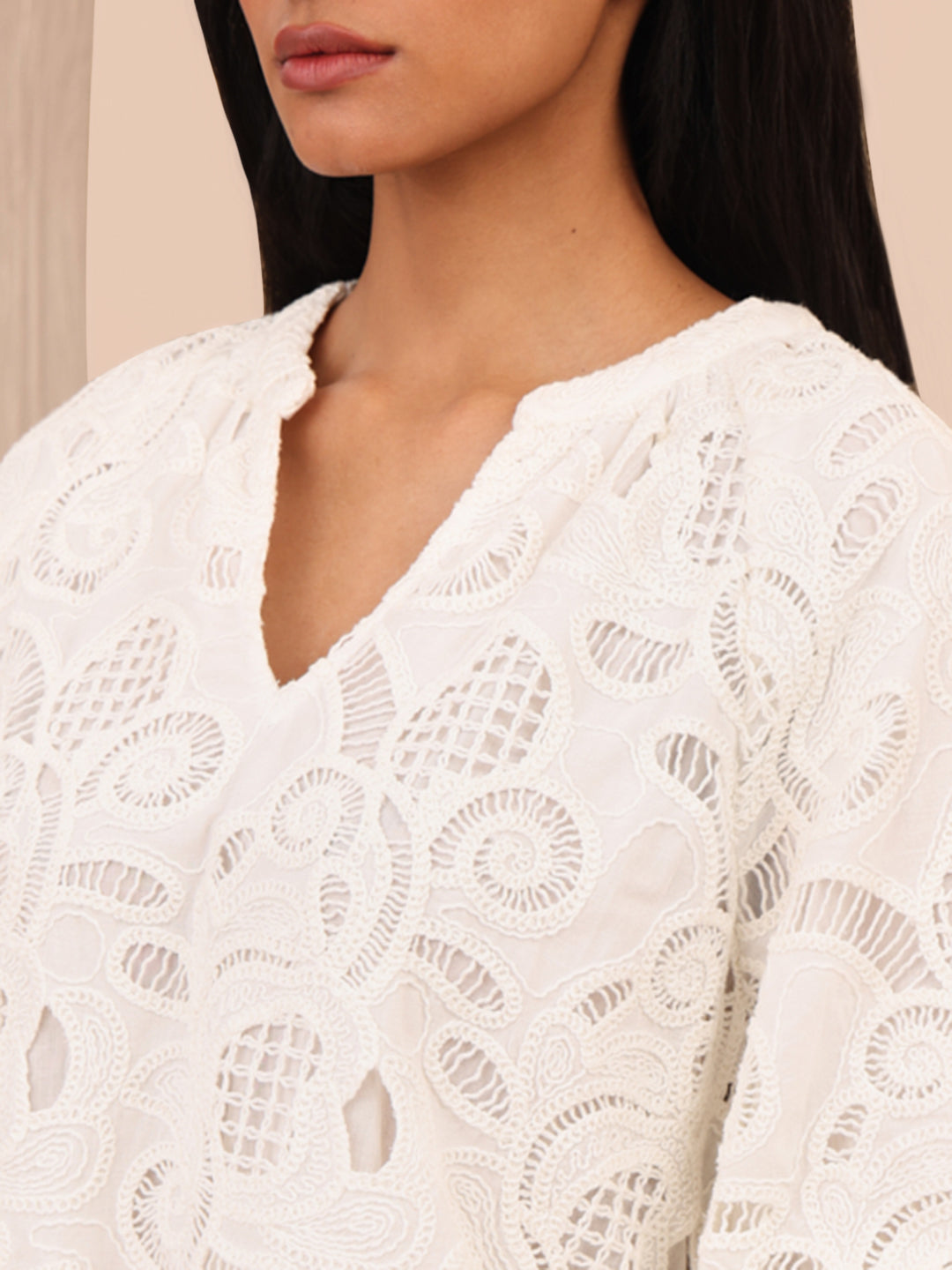White Lace Cotton Top