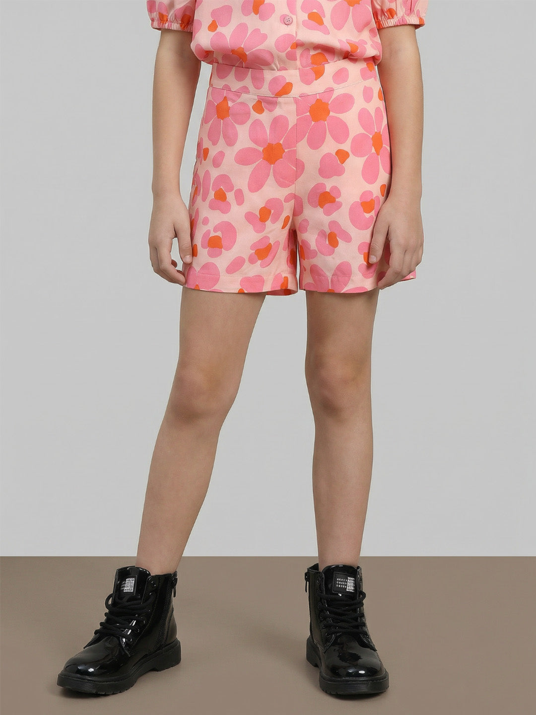 GIRLS Floral Cotton Shorts
