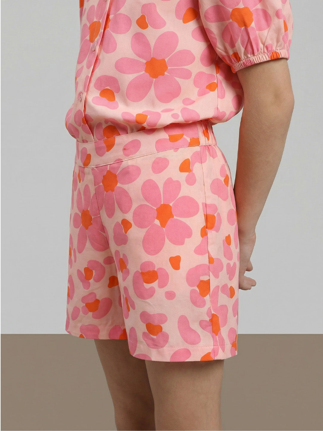 GIRLS Floral Cotton Shorts