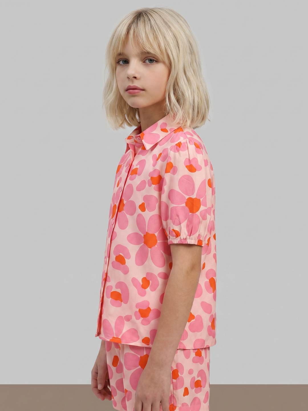 GIRLS Floral Cotton Shirt