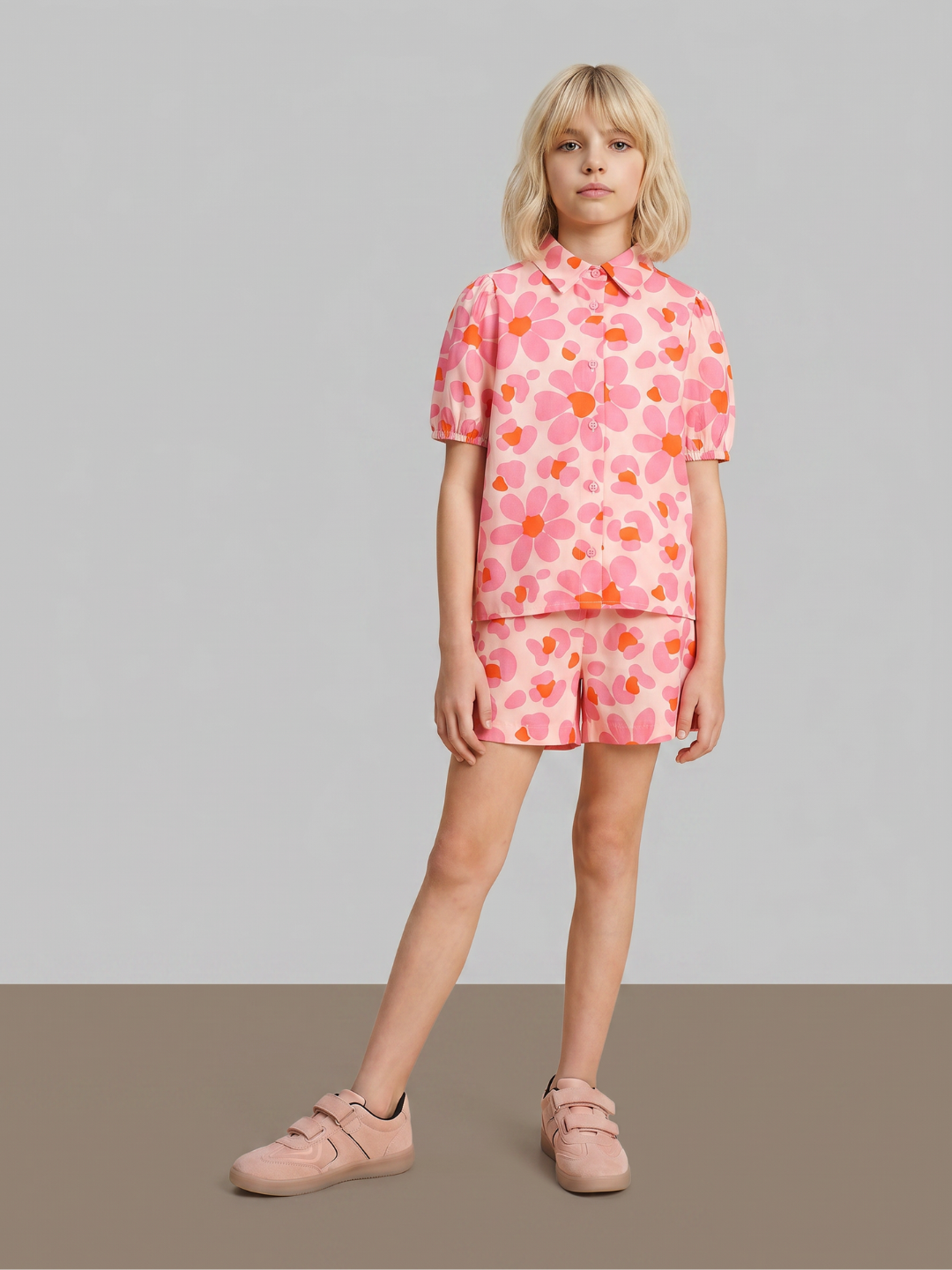 GIRLS Floral Cotton Shirt
