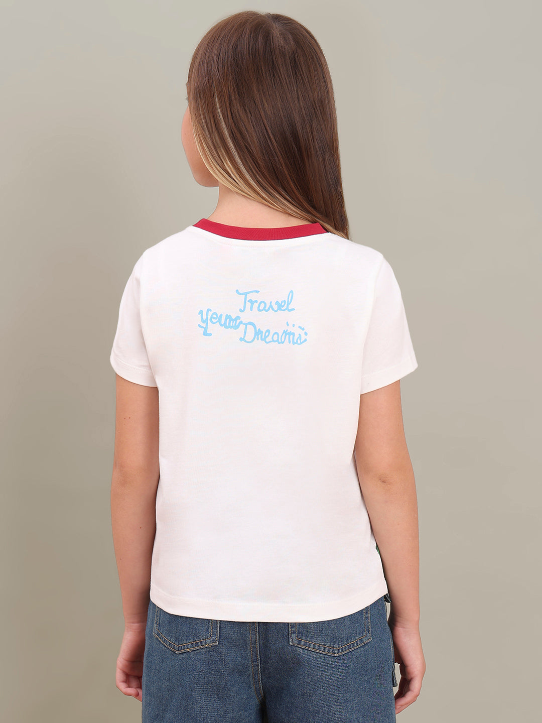 GIRL White Printed T-shirt