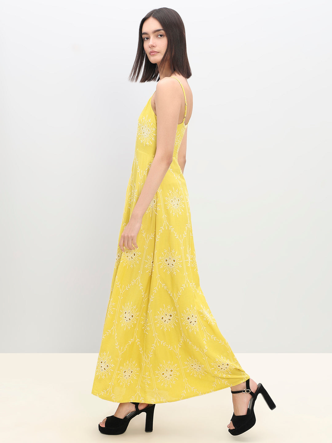 Yellow Strappy Maxi Dress