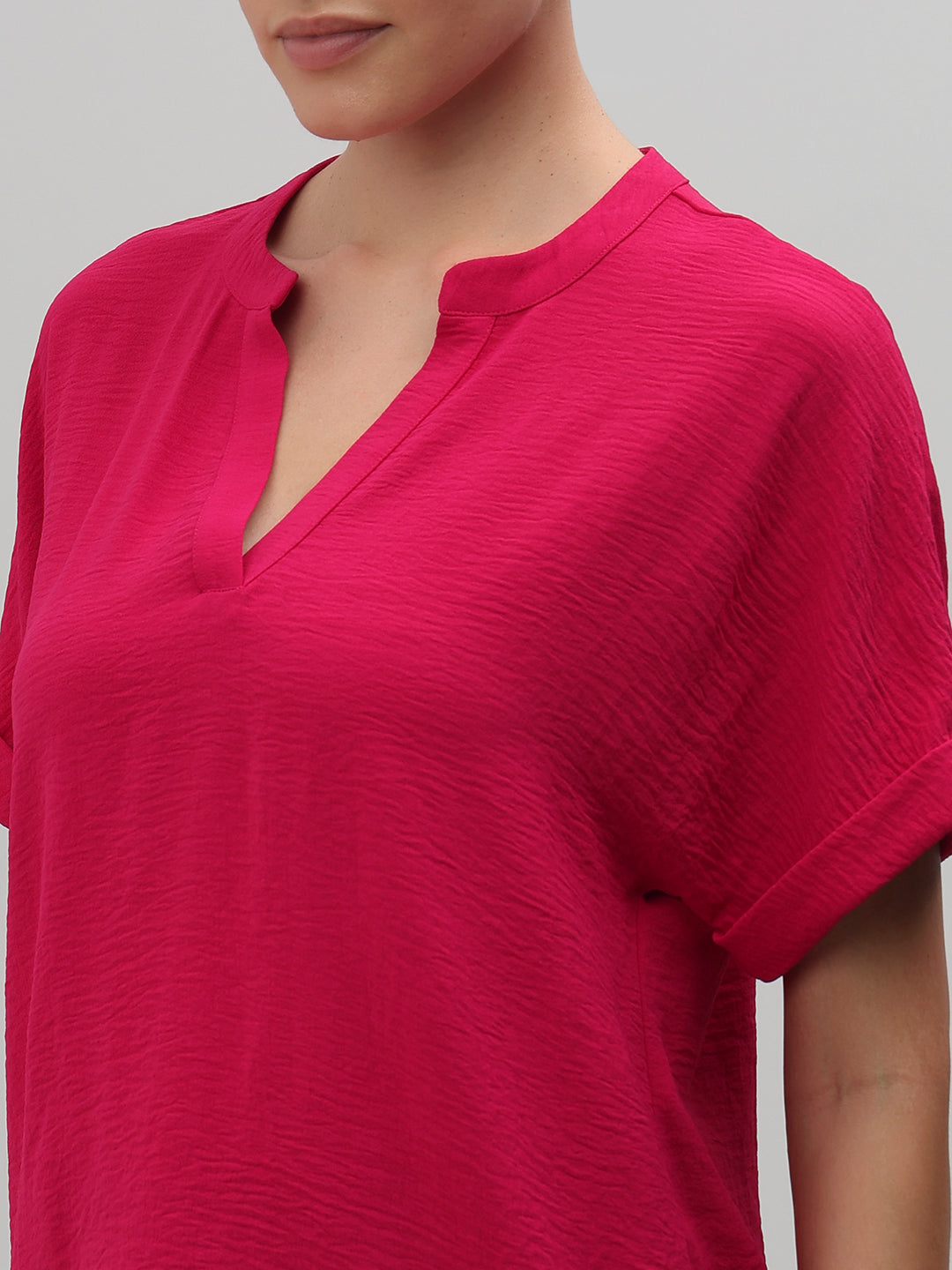 V-Neck Textured Top