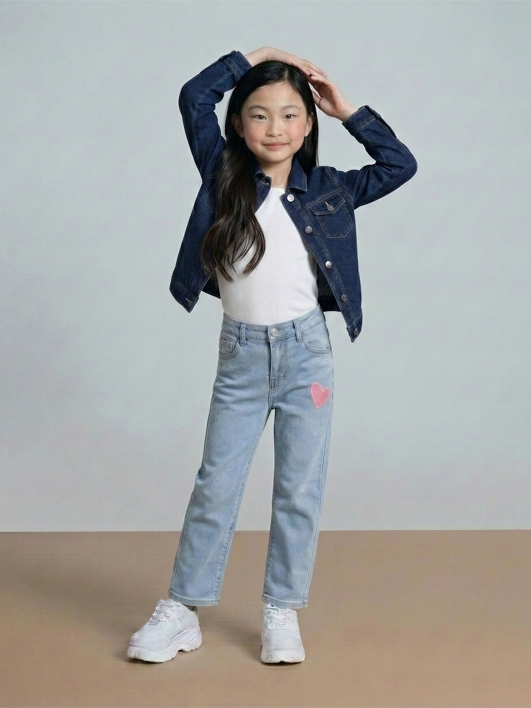 GIRLS Light Blue Wide Leg Jeans