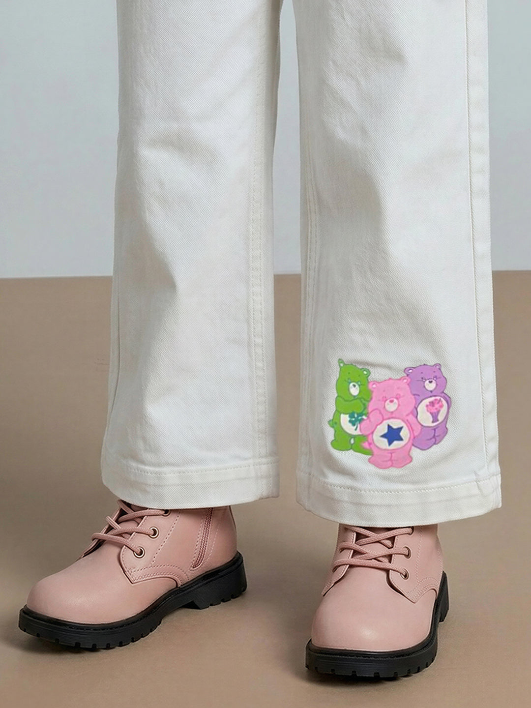 GIRLS White Wide Leg Jeans
