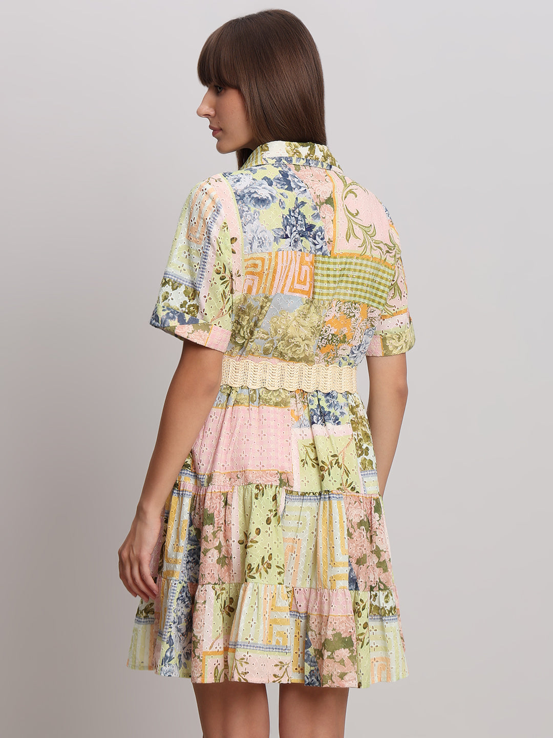 Printed Cotton Shirt Dress