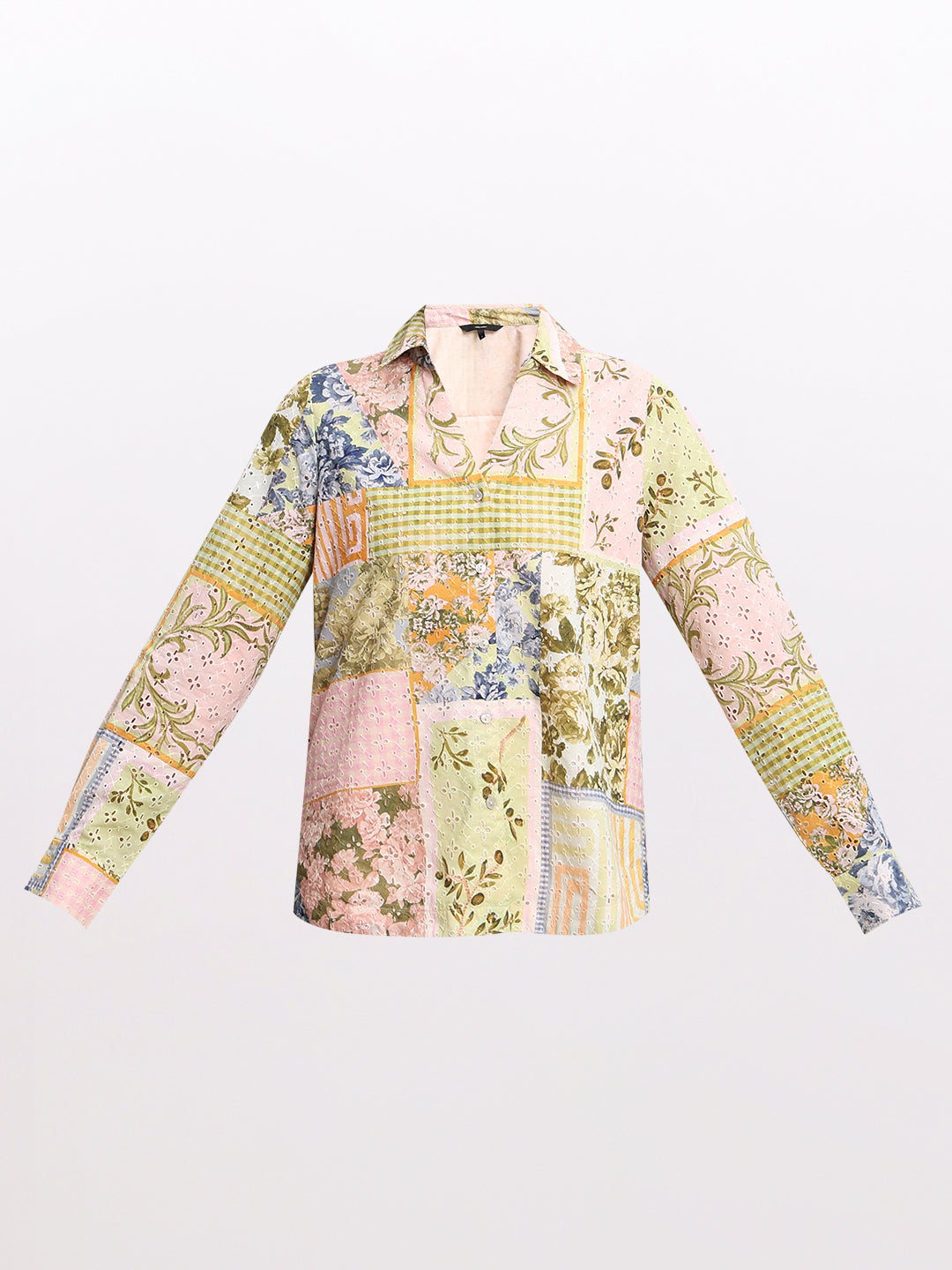 Patchwork Printed Shirt