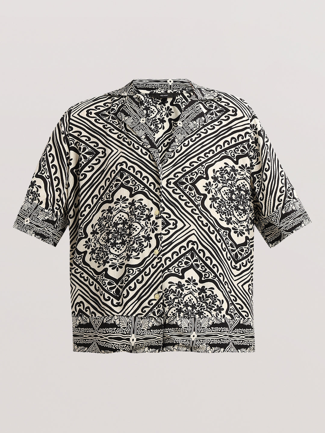 Brown Printed Resort Shirt