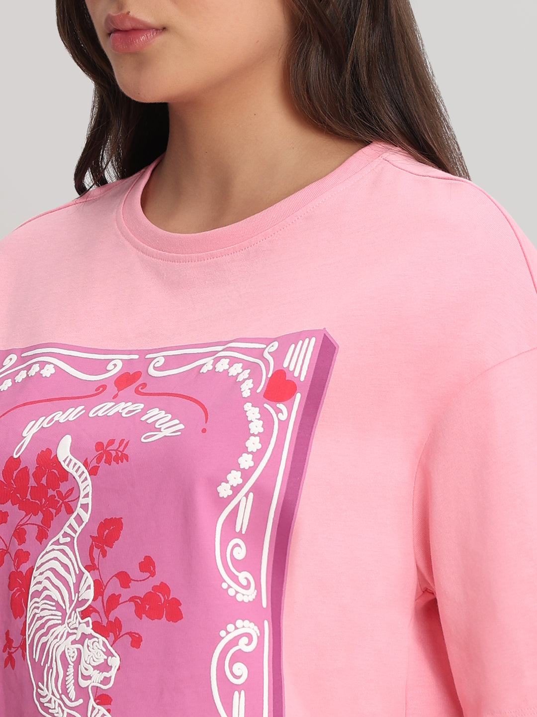 Pink Graphic Print T-Shirt