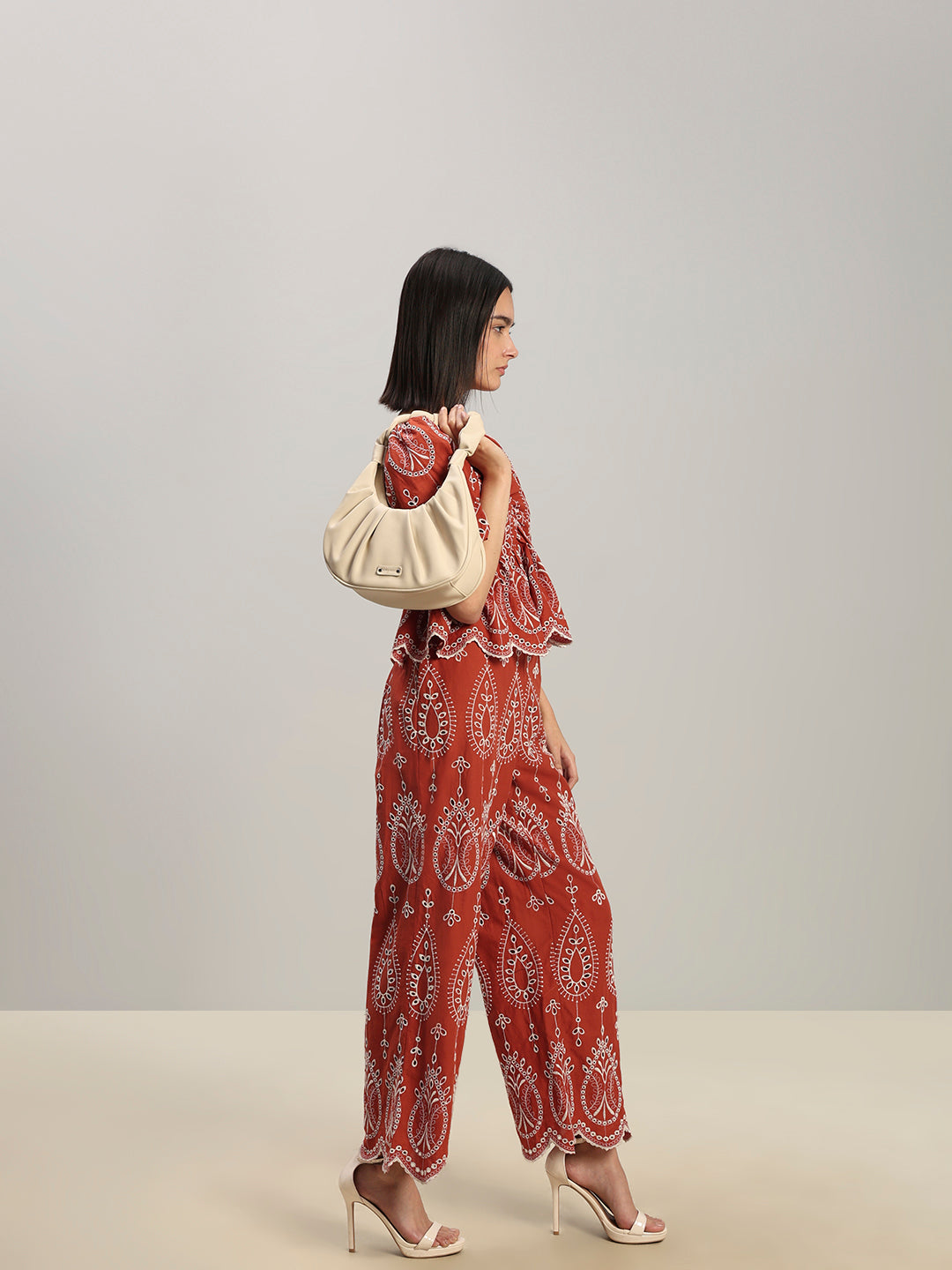 Rust High Rise Pants