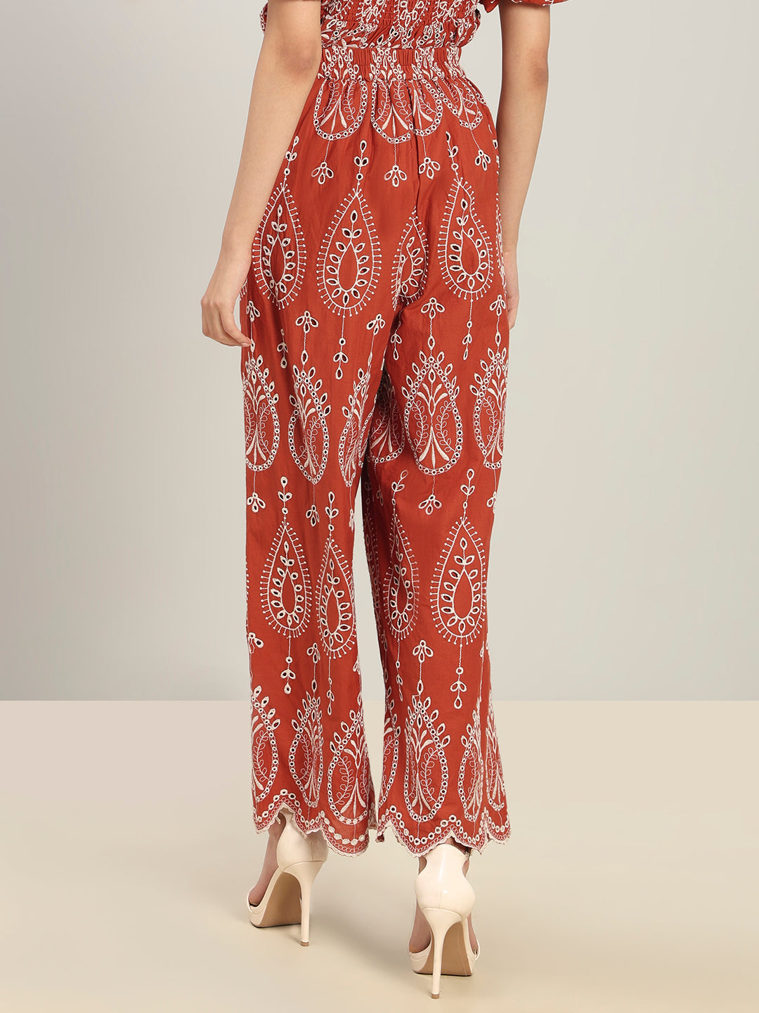 Rust High Rise Pants