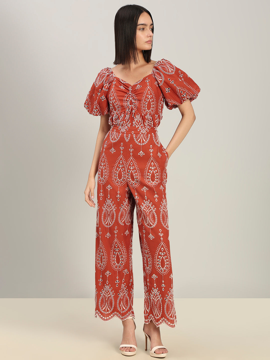 Rust High Rise Pants