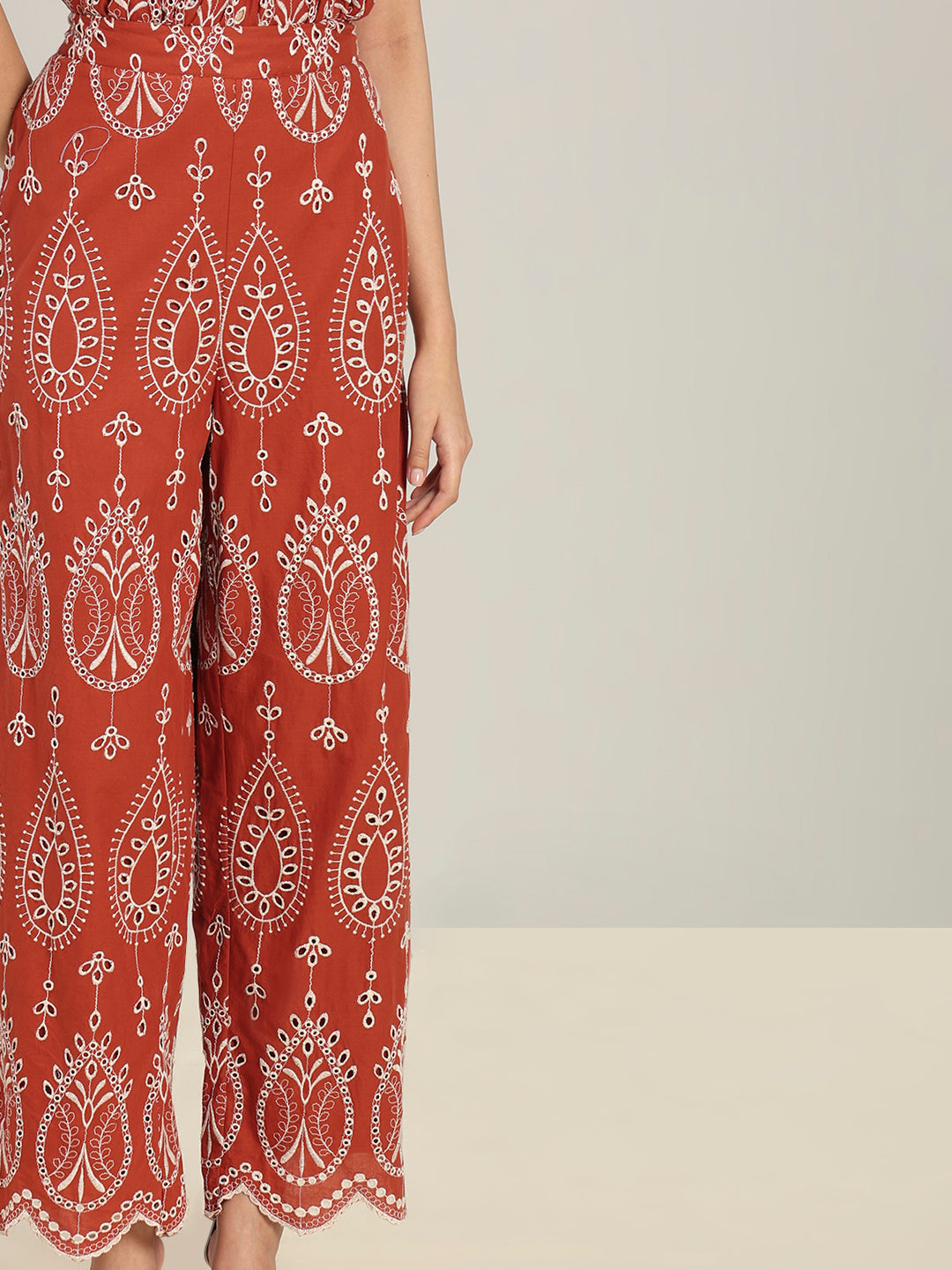 Rust High Rise Pants