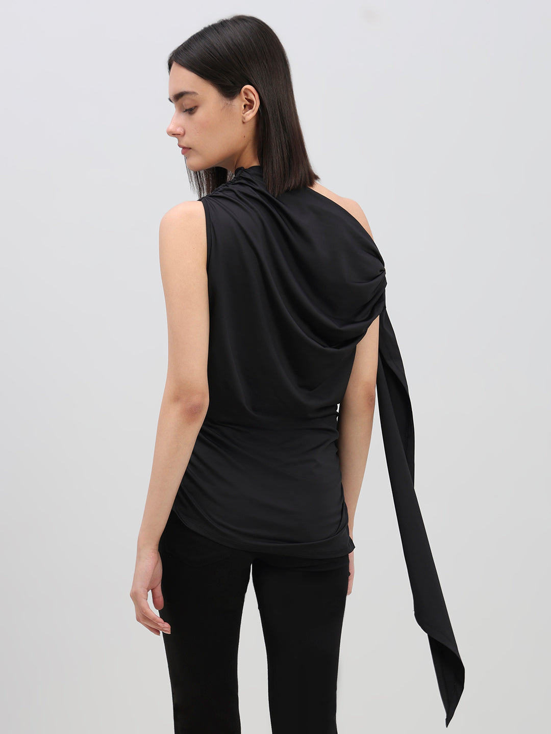 Ruched One Shoulder Top