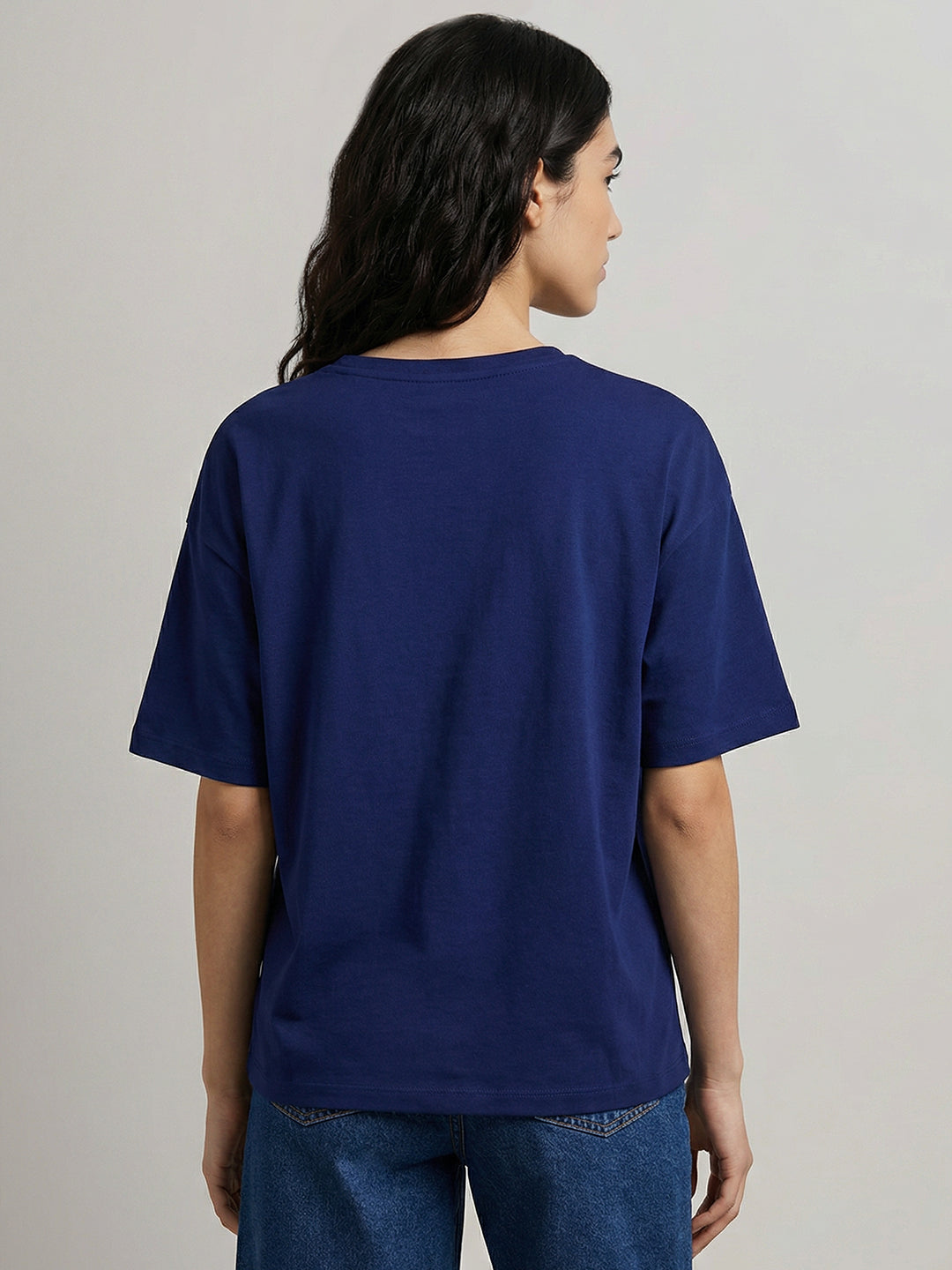 Dark Blue Printed T-shirt