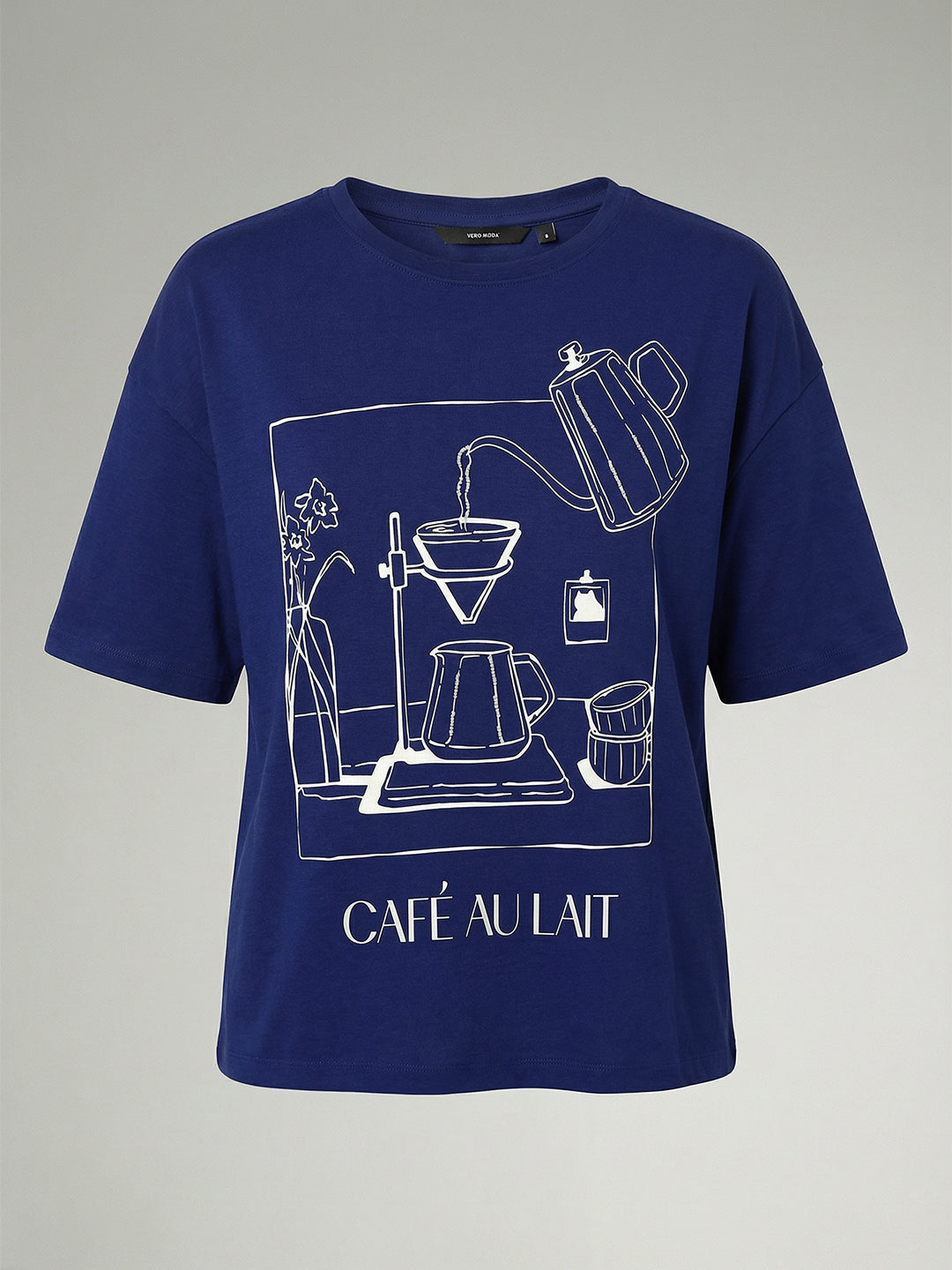 Dark Blue Printed T-shirt