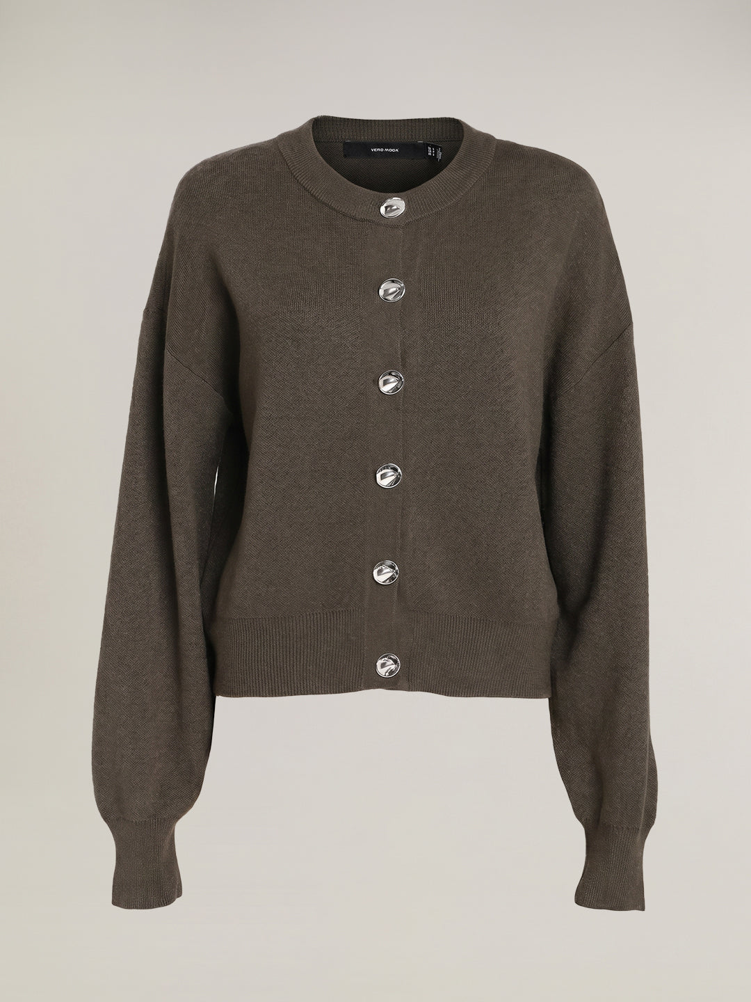 Dark Green O-Neck Cardigan