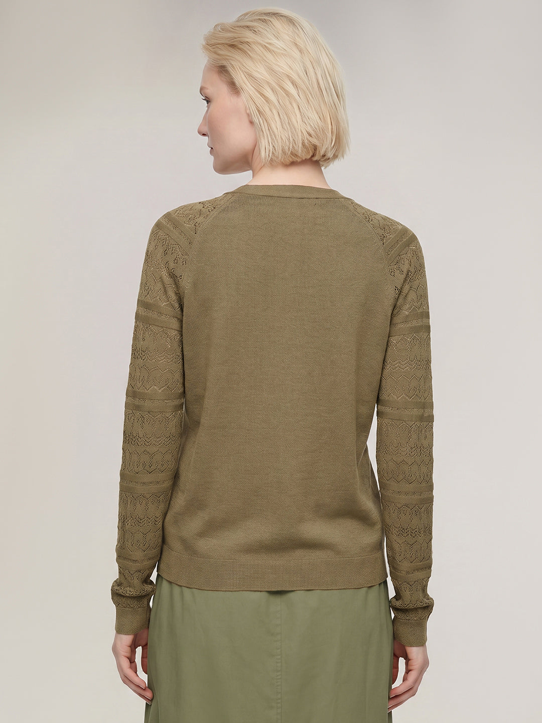 Green V-Neck Cardigan