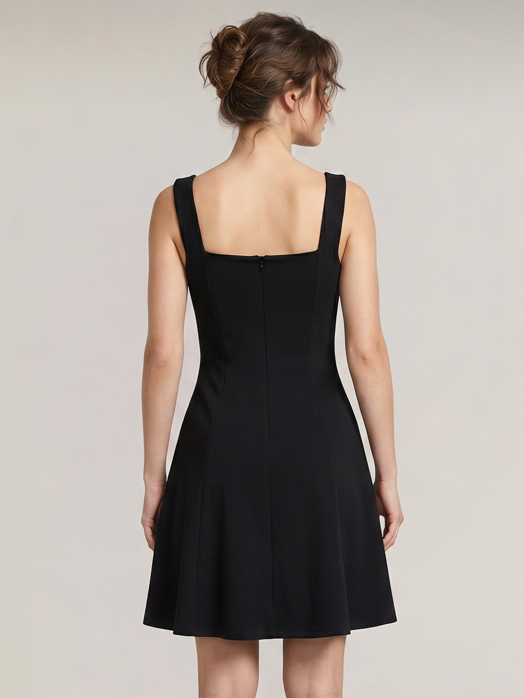 Black Flared Short Dress