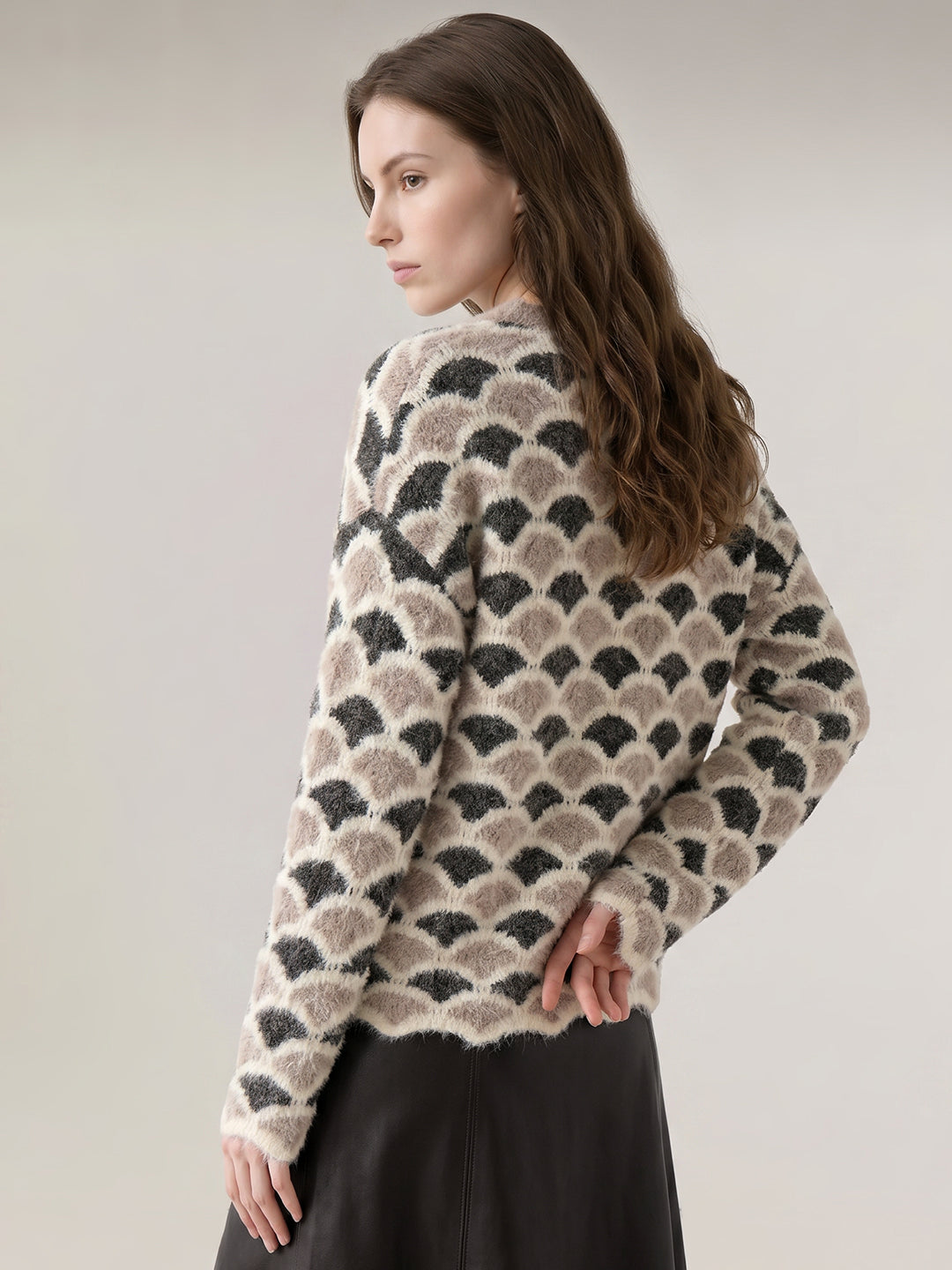 Beige O-Neck Pullover