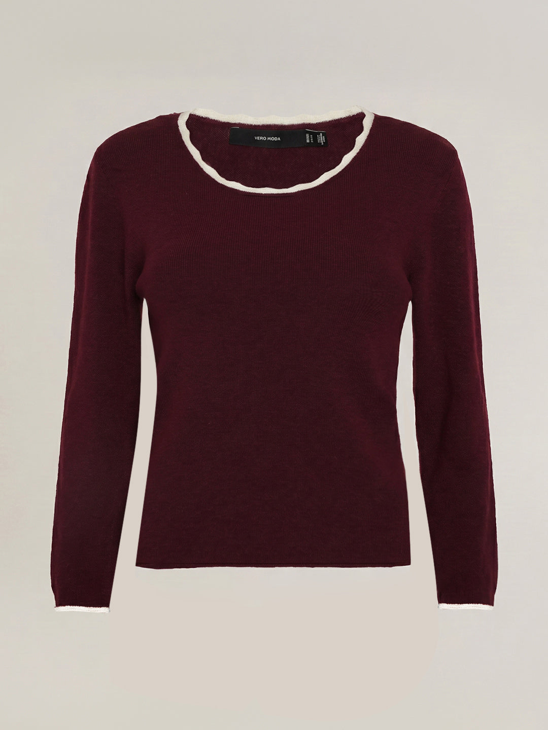 Maroon U-Neck Pullover