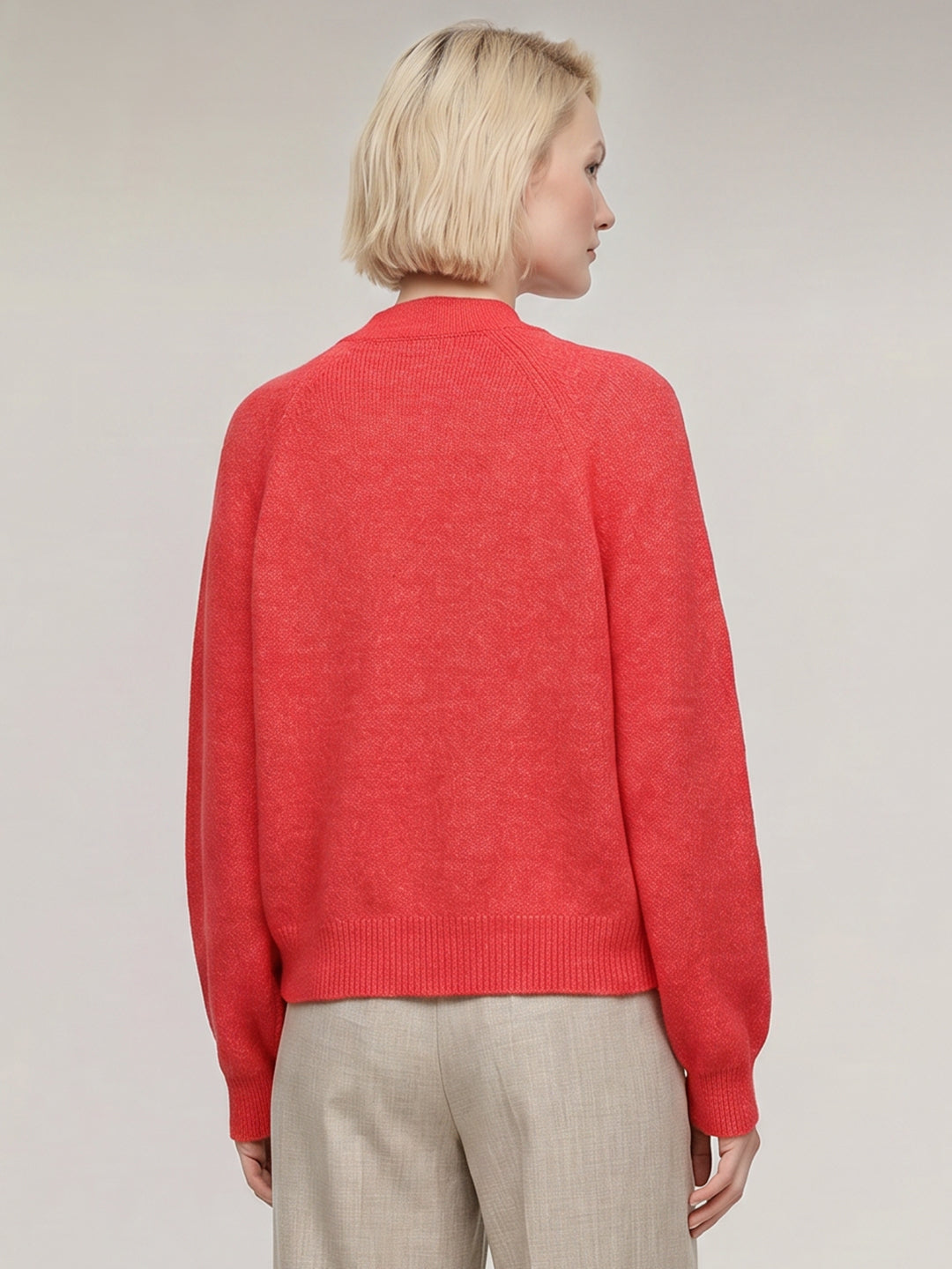 Red High Neck Pullover