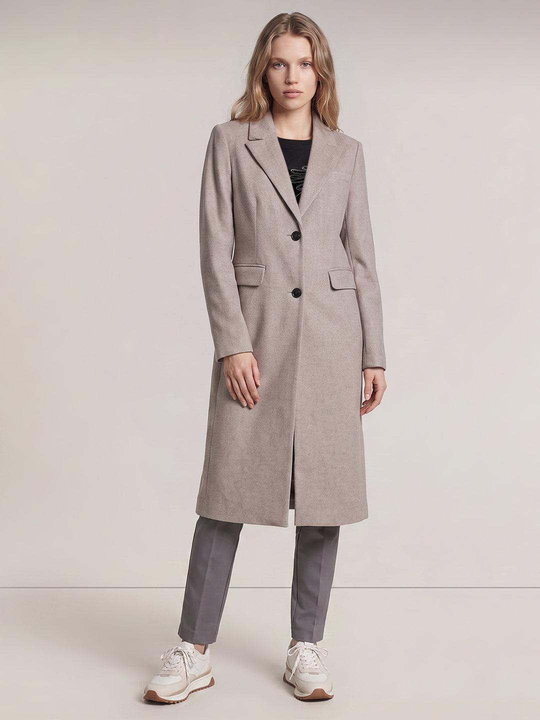 Long Wool Blend Coat