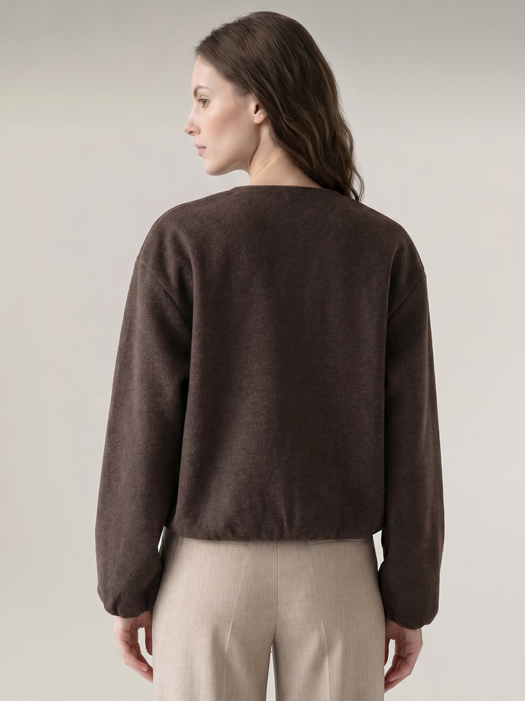 Dark Brown Bomber Jacket