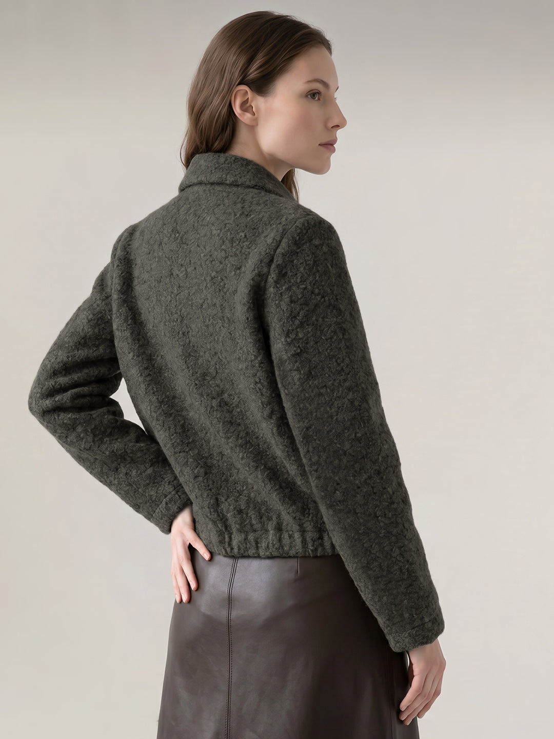 Textured Zip-Up Jacket