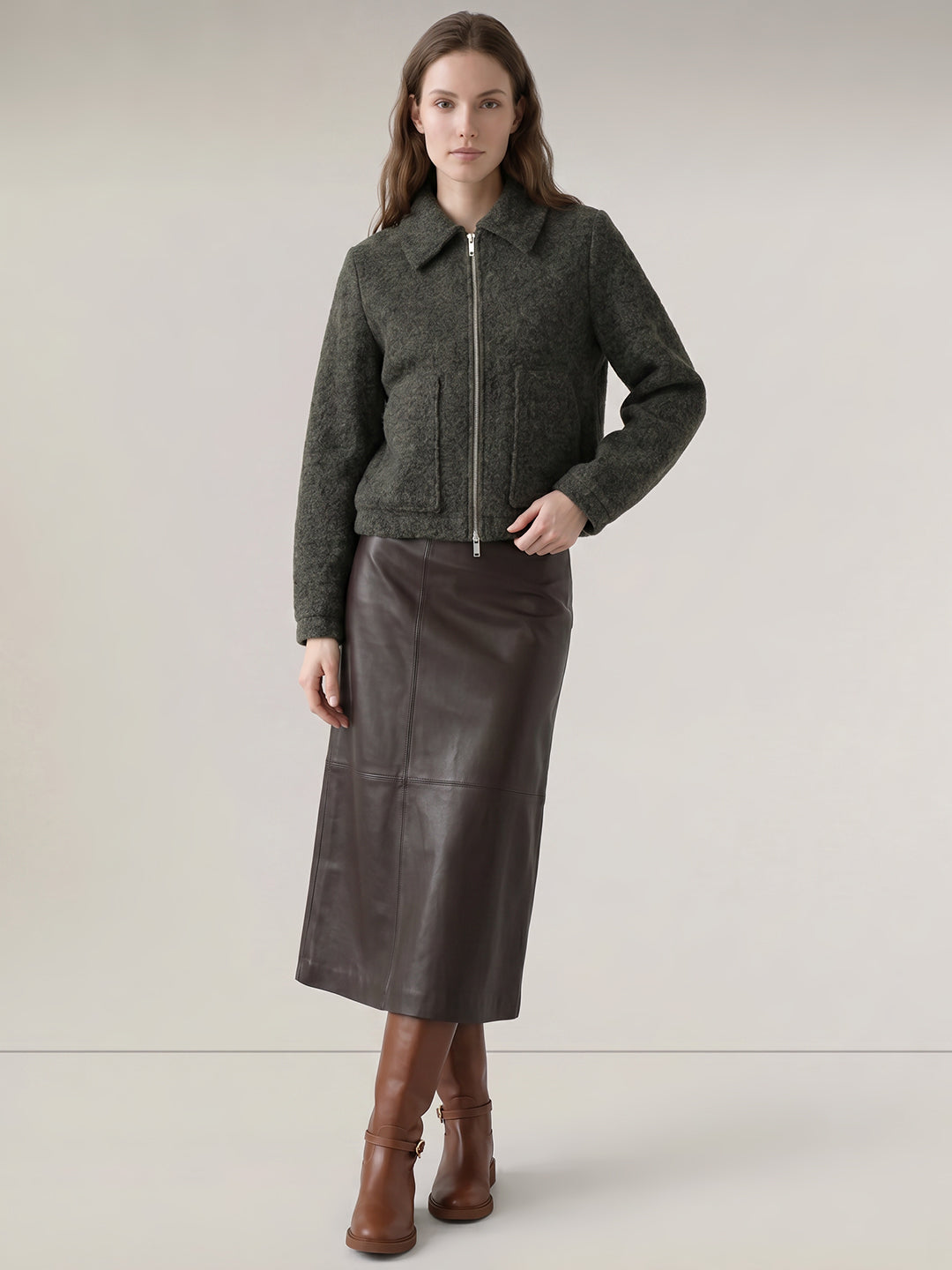Textured Zip-Up Jacket