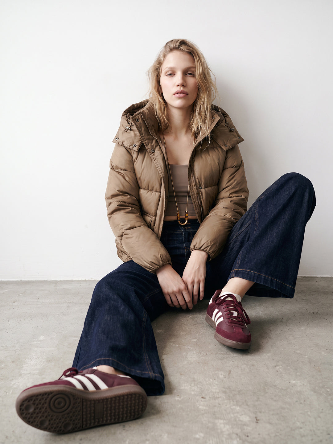 Short Hooded Puffer Jacket