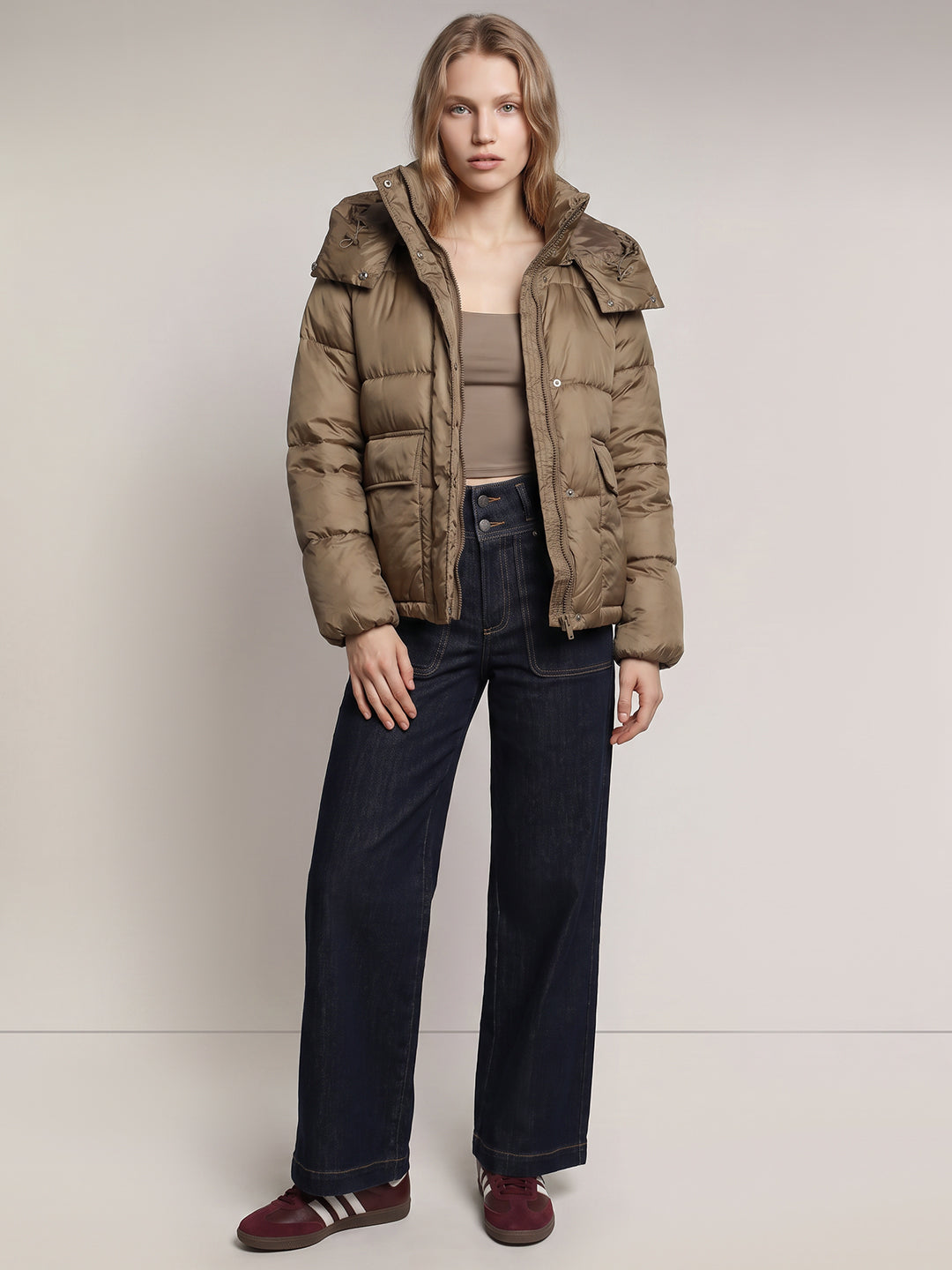 Short Hooded Puffer Jacket
