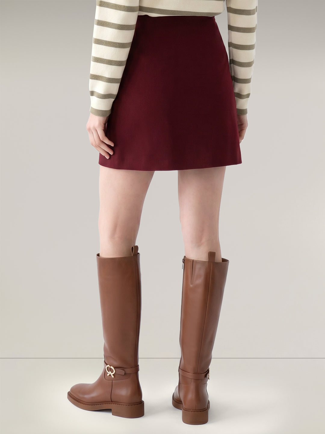 Burgundy Mini Skirt