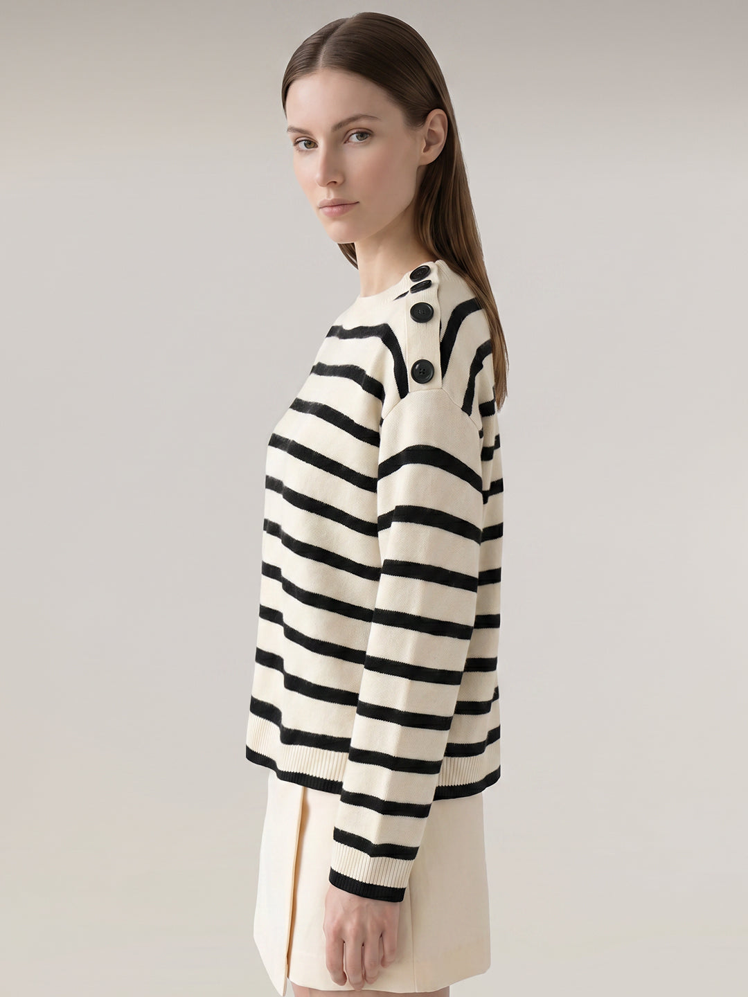 Striped O-Neck Pullover