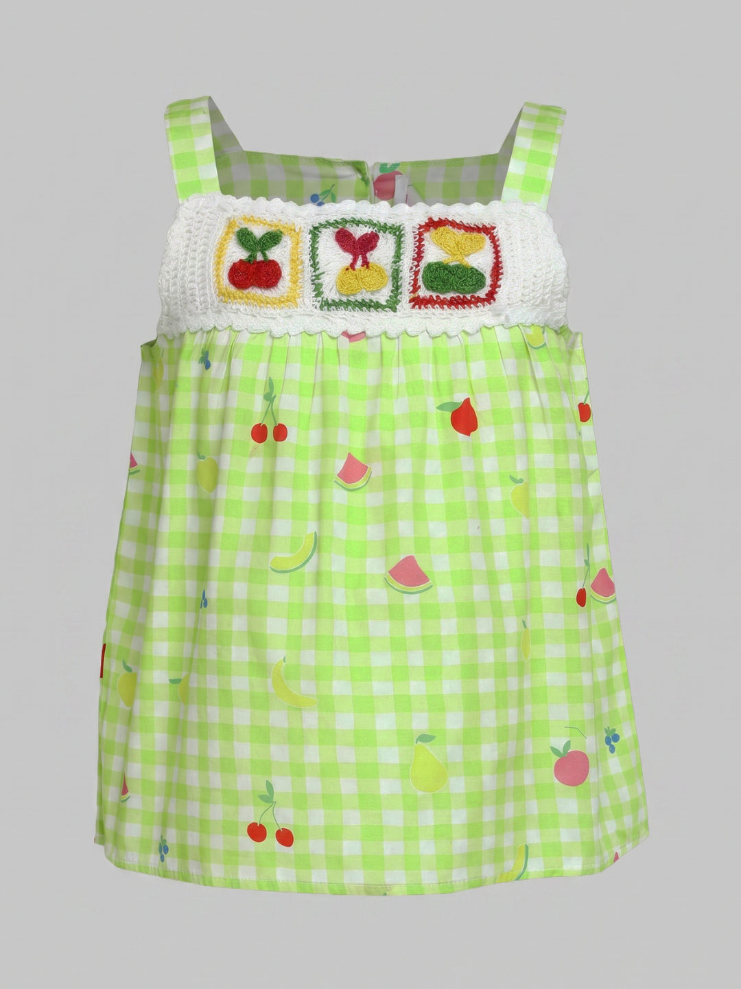 GIRLS Green Printed Cotton Top