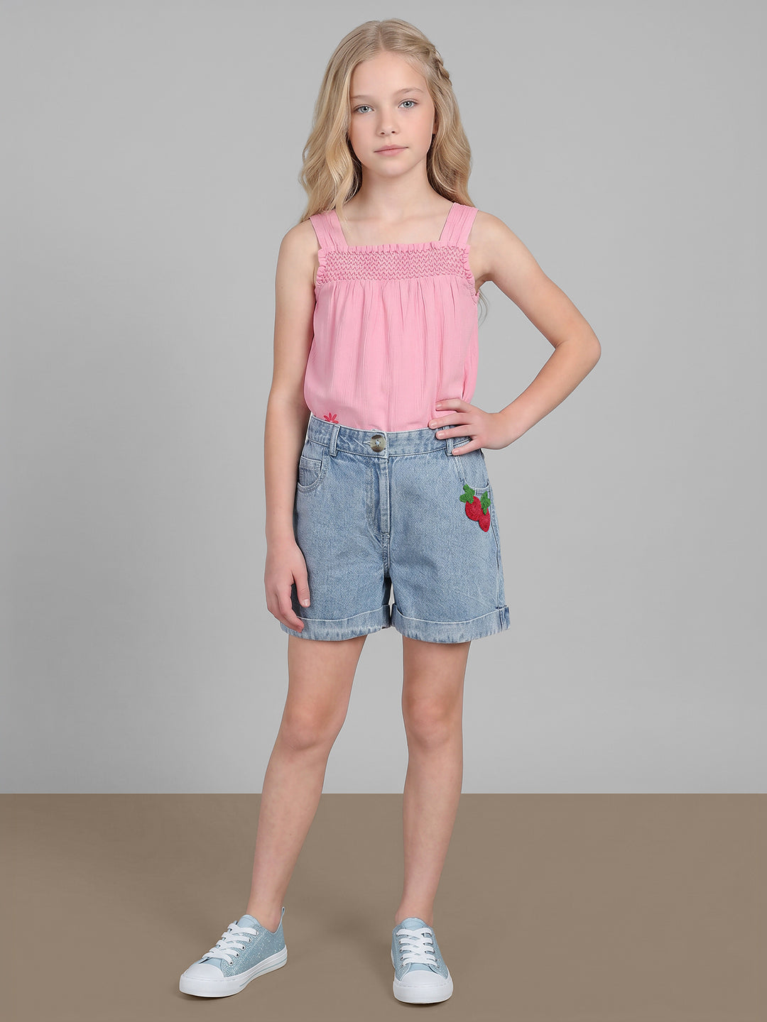 GIRLS Blue Denim Shorts
