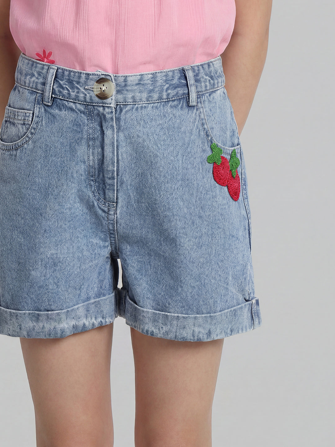 GIRLS Blue Denim Shorts
