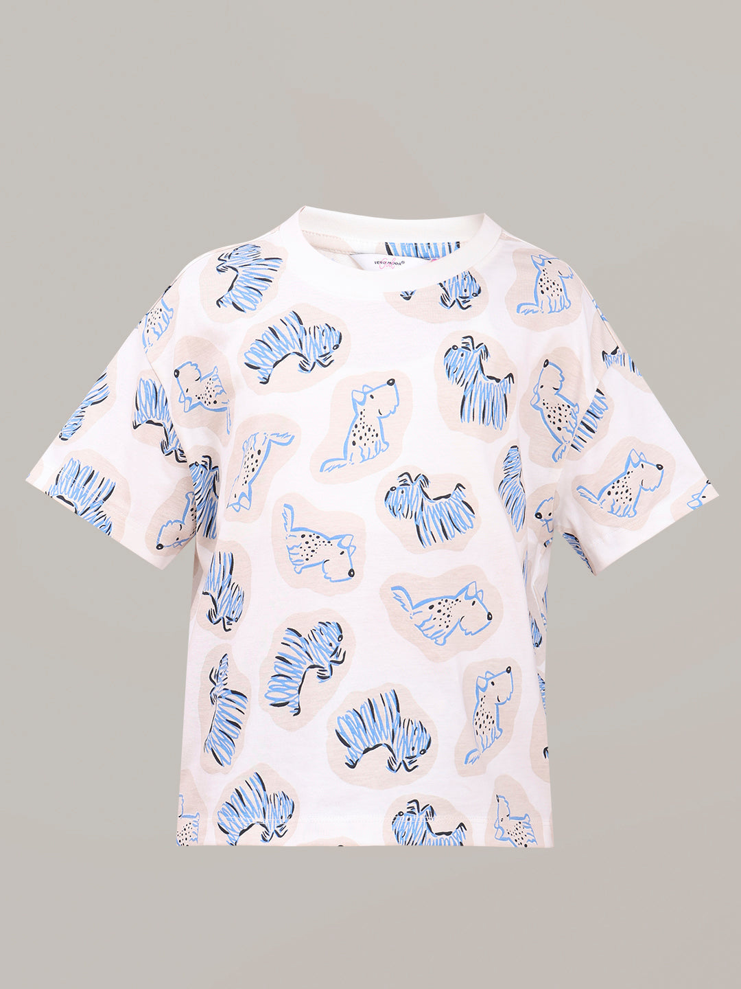GIRL White Animal Print T-shirt