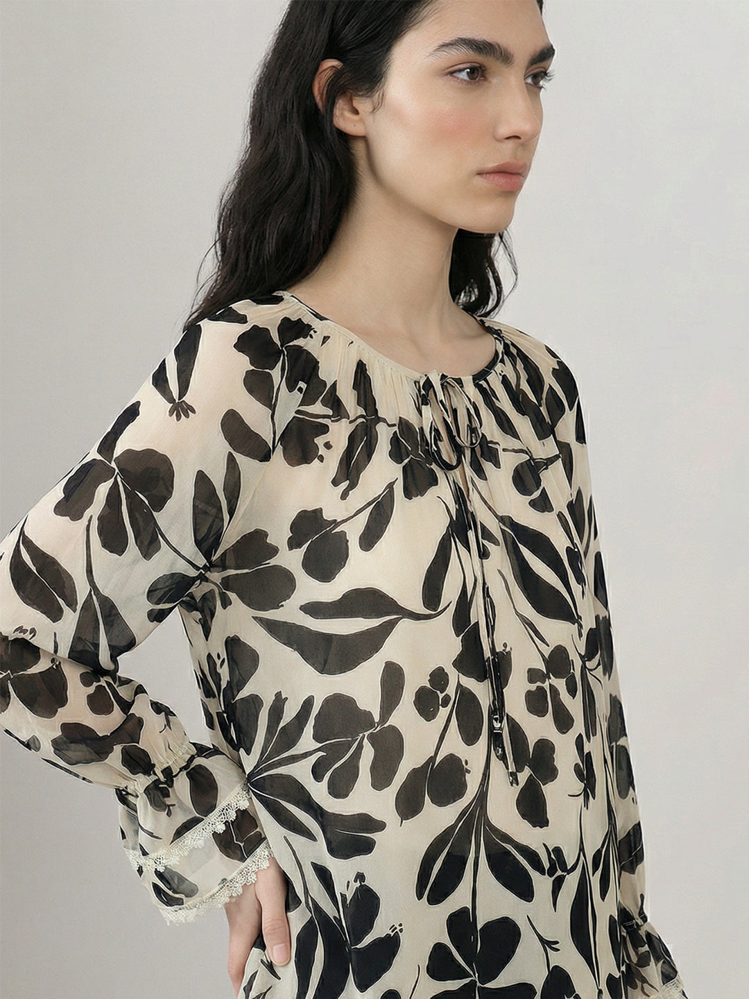 Ecru Printed Top