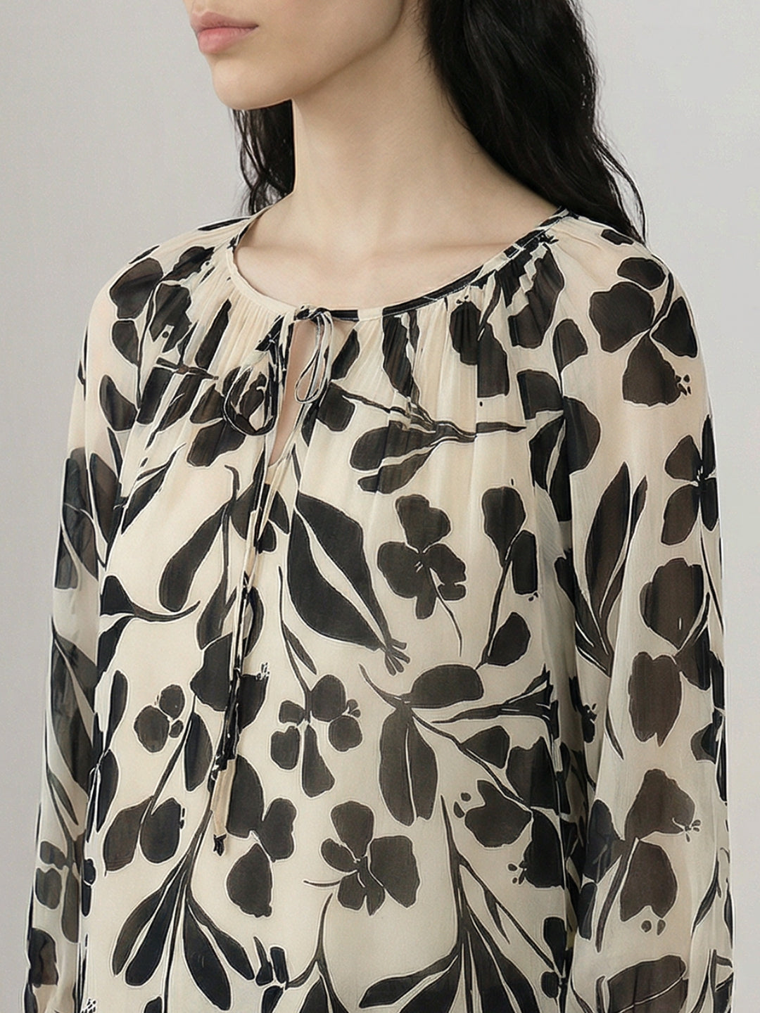 Ecru Printed Top