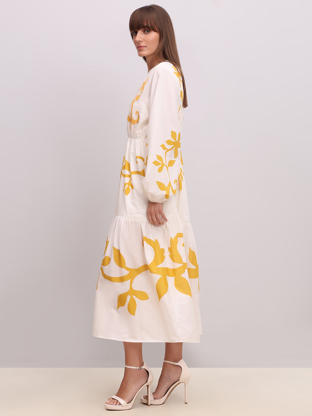 Off-White Printed Midi Dress