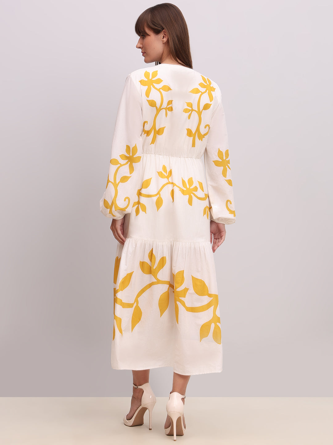 Off-White Printed Midi Dress