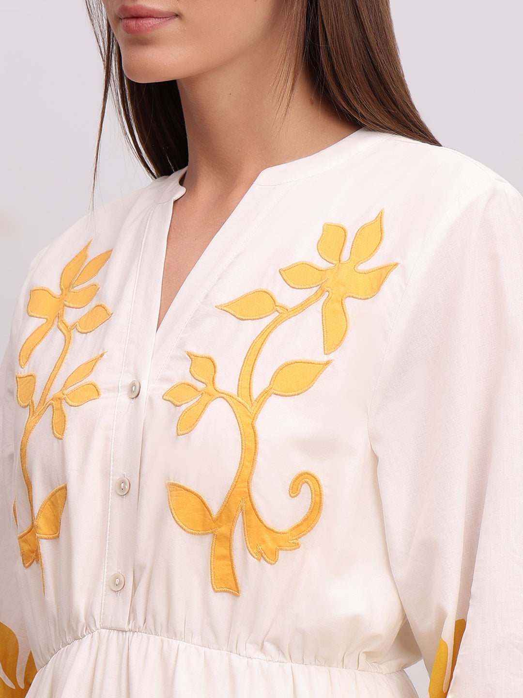 Off-White Printed Midi Dress