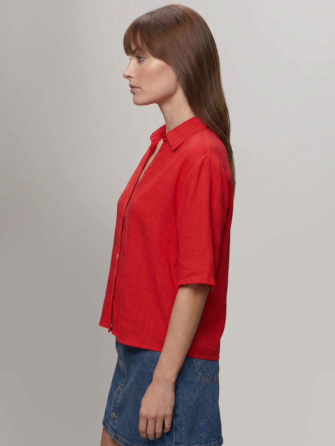 Dark Red Regular Fit Shirt