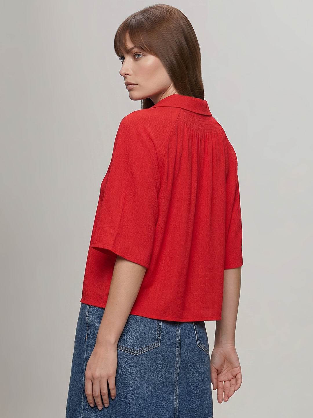 Dark Red Regular Fit Shirt