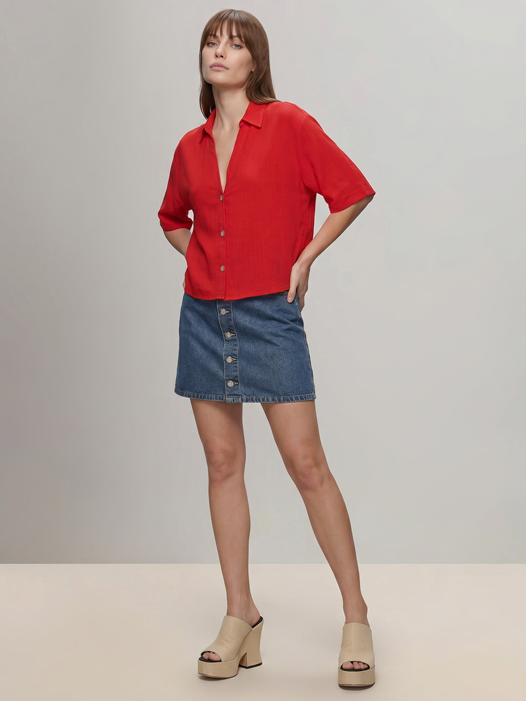 Dark Red Regular Fit Shirt